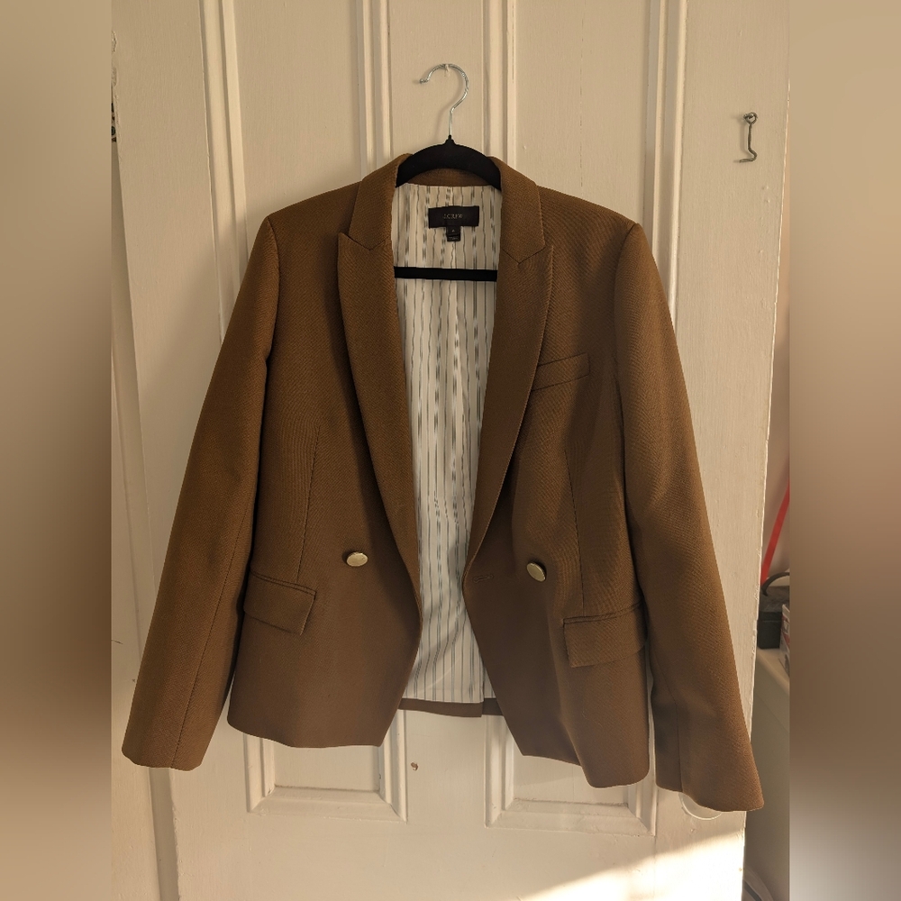 J Crew Wool Blazer, Gold